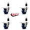 Service Caster 3'' Solid Poly Swivel 1-1/2'' Expanding Stem Caster Set Total Lock Brake, 4PK SCC-EXTTL20S314-SPUS-112-4 - alternate 3